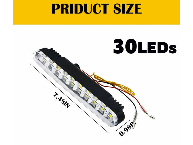 Car LED Daytime Running Light Bar Fog DRL light + Turn Signal