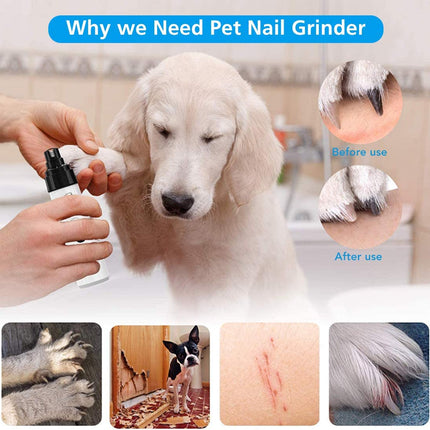 Rechargeable Electric Dog Nail Clippers Grinder Kit |  NZ Sale