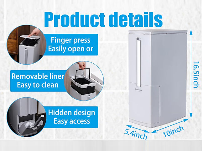 Rubbish Bin Toilet Brush Holder | NZ Sale