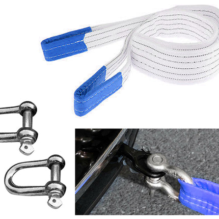 Set of straps with blue clips and metal hooks on a white background