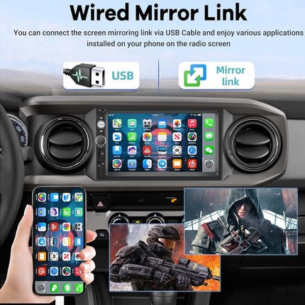 Car Stereo 2 DIN Bluetooth + Camera