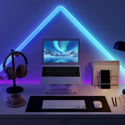 Smart RGB LED Wall Lights WiFi App Voice Control 6 Pack | Modular Gaming Ambient Lighting Compatible with Alexa Google Siri Music Sync
