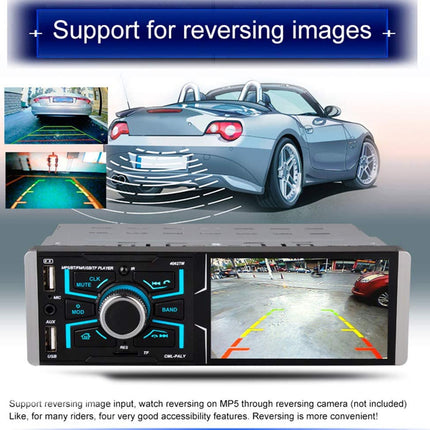 Car reversing camera system with display and support for reversing images on a white background.