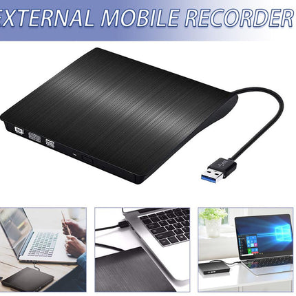 External mobile recorder with USB cable on a white background