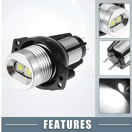 LED light bulb with close-up details on a white background