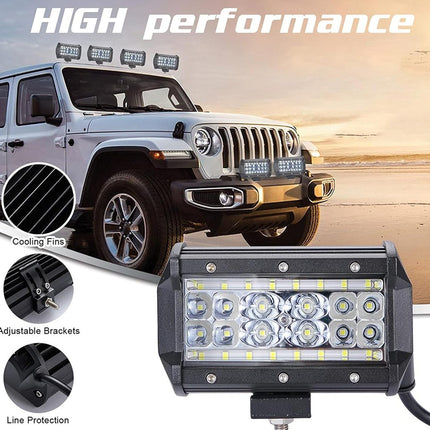 LED work light bar with Jeep Wrangler and 'HIGH performance' text