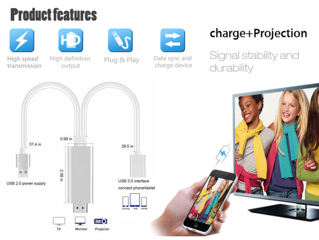 USB Female To HDMI Male Cable Adaptor | NZ Sale
