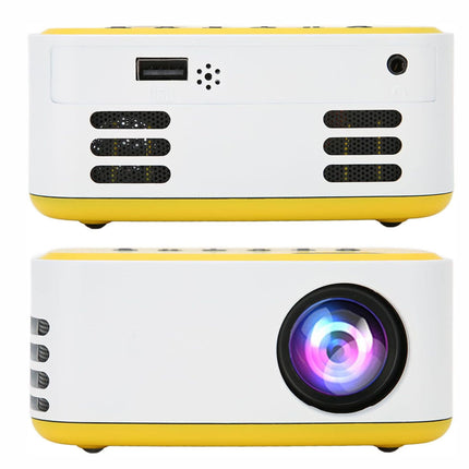 White and yellow projector on a white background