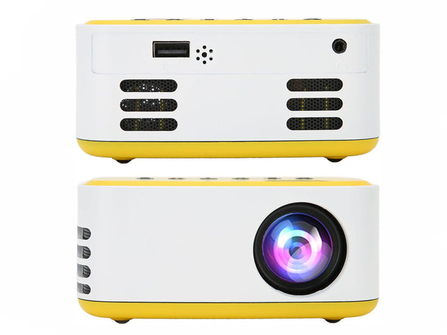 White and yellow projector on a white background