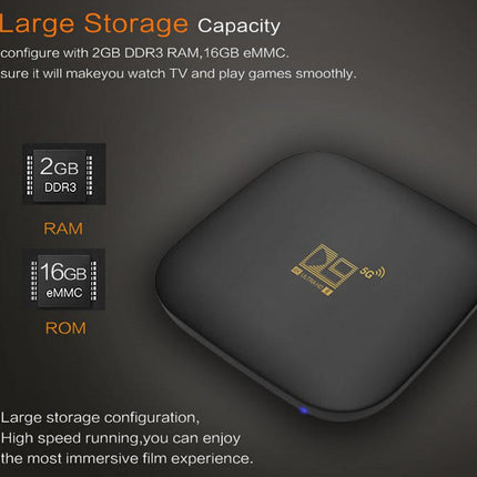 Electronic device with RAM and ROM specifications on a dark background