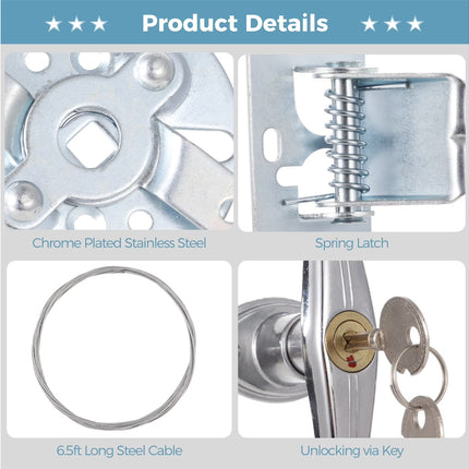 Garage Door Lock Kit Universal T Handle | NZ Sale