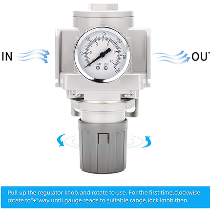 Air Pressure Regulator with Gauge | NZ Sale