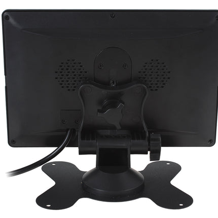 Black monitor with stand on a white background