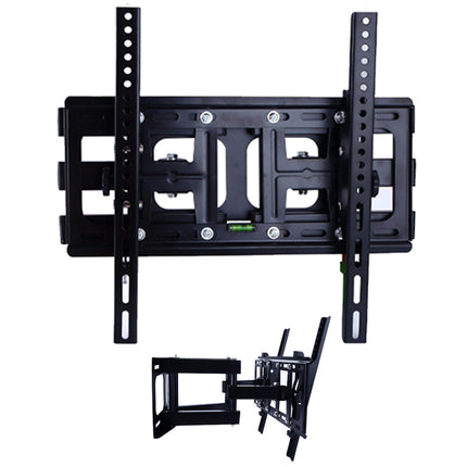 Black TV wall mount bracket on a white background