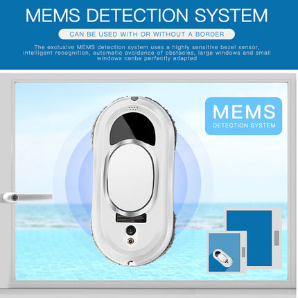 MEMS detection system with a door handle on a promotional background