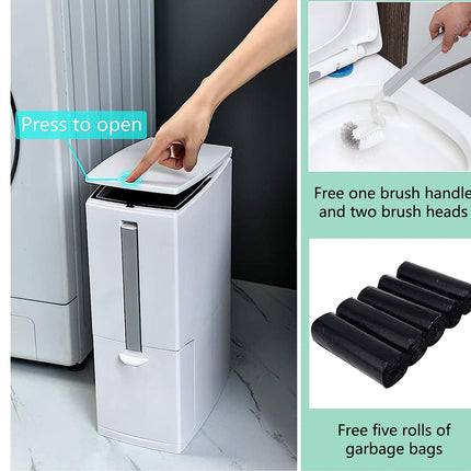Rubbish Bin Toilet Brush Holder | NZ Sale