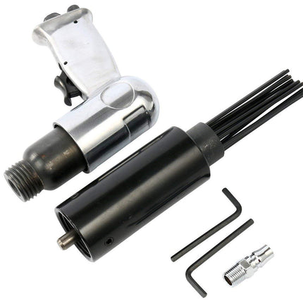 Pneumatic tool with attachments on a white background
