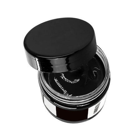 Black ink cartridge on a white background