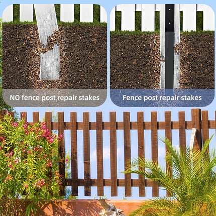 2Pcs Fence Post Repair Anchor Ground Spike