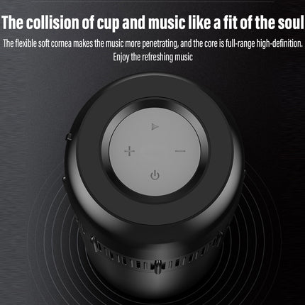 Bluetooth Speaker Water Bottle 500ml Stainless Steel Vacuum Insulated Thermal Flask 24 Hour Hot Cold Bottle with Wireless Speaker Black