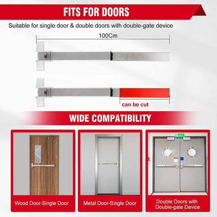 Door Push Panic Bar with Alarm for Exit Doors