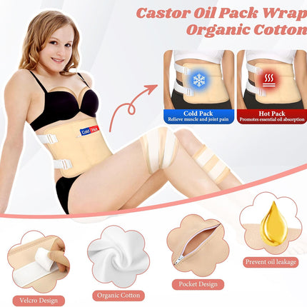 12Pcs Castor Oil Wrap Kit | NZ Sale