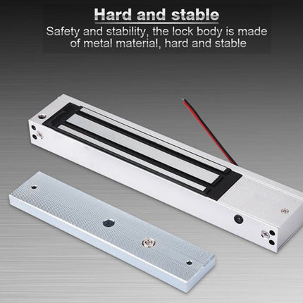 Metal lock body with text highlighting safety and stability on a gray background
