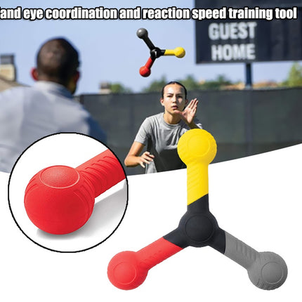 Hand-eye coordination and reaction speed training tool with a sports field background