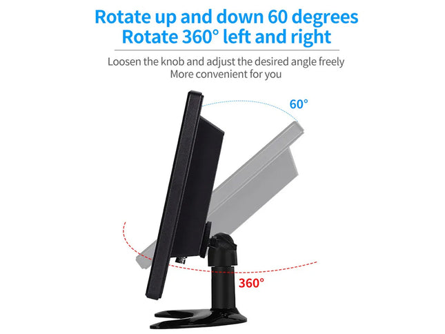 Monitor stand with adjustable angles on a white background