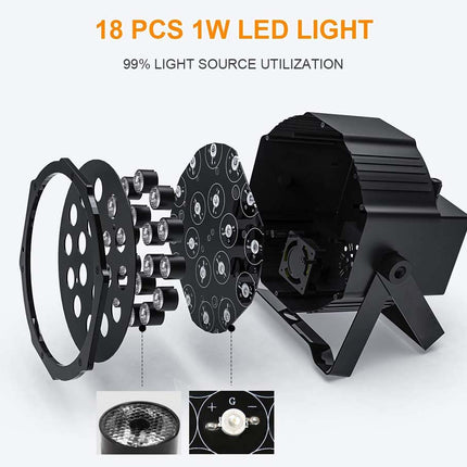 LED light with mechanical components on a white background