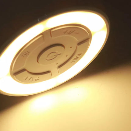 LED light bulb with brand logo on a dark background