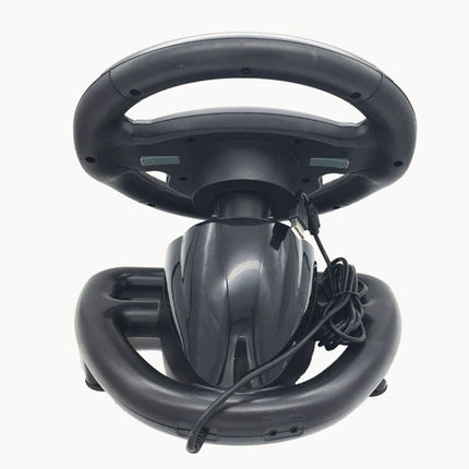Game Steering Wheel - Dual Motor Vibration Feedback | 180° Rotation PC Xbox Switch Compatible Pedals Gearbox USB ZQ-004