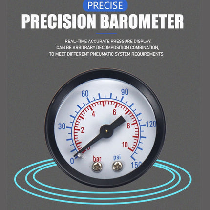 Precision barometer with measurement scale on a dark background