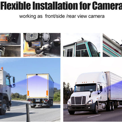 Advertisement for flexible installation camera with various applications shown.
