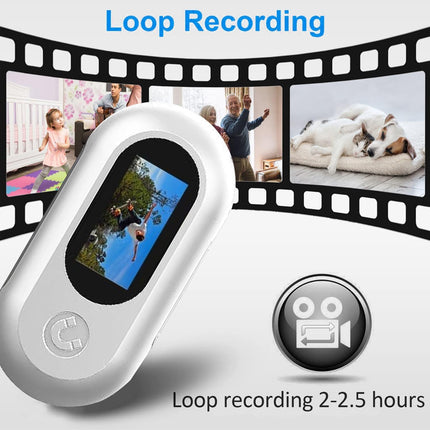 Digital video recorder with loop recording feature displayed on a film strip background.