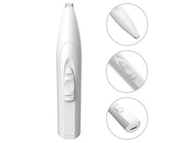 White electronic device with close-up insets on a white background