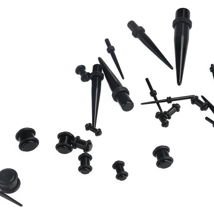 Ear Taper Kit 23pcs Gauges Plugs Stretchers 14G-00G | NZ Sale