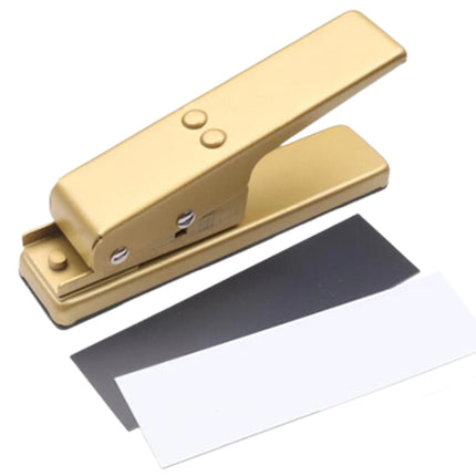 Guitar Pick Punch Maker - Stainless Blade & Ergonomic Handle|Jam-Free Waste Chamber|Ergonomic Handle | Golden