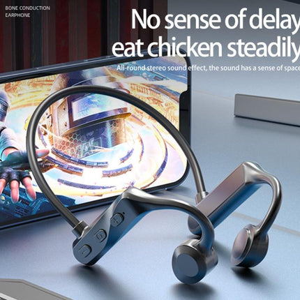 Bionic earphone with text about sound quality on a modern desk setup.