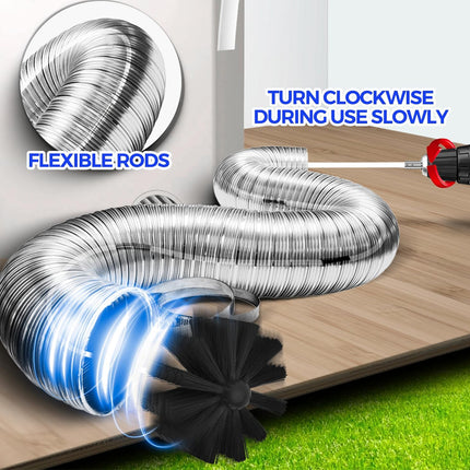 Dryer Duct & Chimney Cleaning Brush Kit | NZ Sale