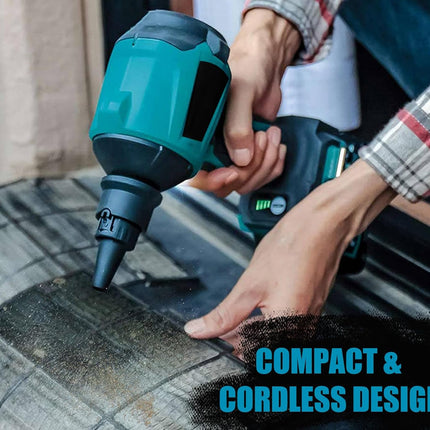 Cordless Electric Air Duster Vacuum Blower Inflator 3 in 1 | 50000RPM Portable Dust Cleaner with Battery Charger LED Light 6 Nozzles
