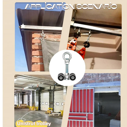 4 Wheel Unistrut Trolley Rollers | NZ Sale