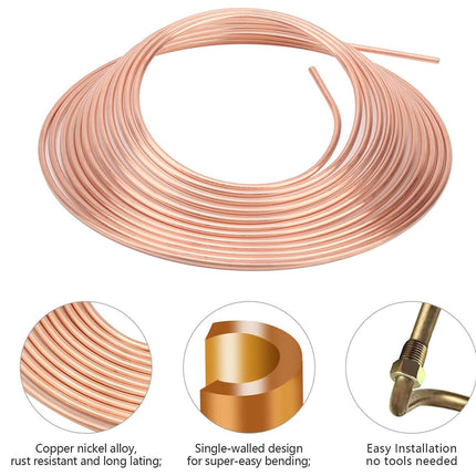 Coiled copper wire with features highlighted on a white background