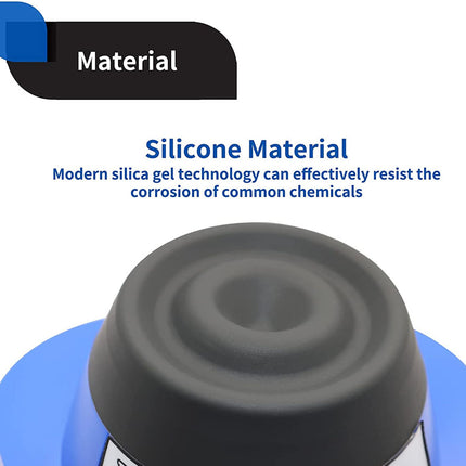 Silicone material product with text about corrosion resistance on a white background