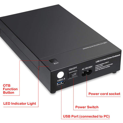 External Hard Drive Enclosure Case