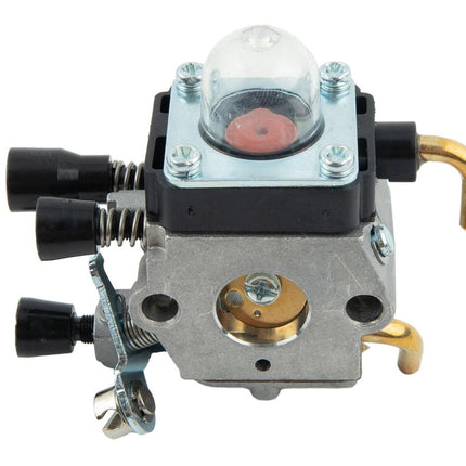 Mechanical carburetor on a white background
