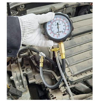Fuel Pressure Gauge Tester Kit — Dual-Scale 0–140 PSI / 0–10 bar|For  Cars & Trucks