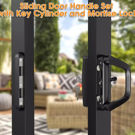 Patio Sliding Door Handle Set with Lock