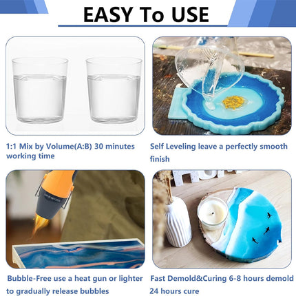 Product usage instructions with images of mixing and applying a substance.