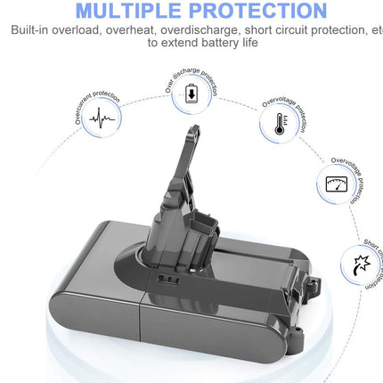 Battery pack with protection features on a white background